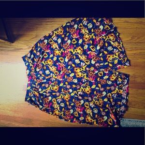 Floral wide legged pants